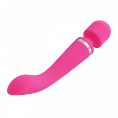 Vibrator Masaj Elina 2 Capete Vibratoare 20 Moduri Vibratii Roz Silicon USB Passion Labs foto