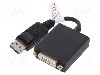 Cablu {{Tip cablu de conectare}}, DisplayPort mufa, DVI-I (24+5) soclu, 150mm, negru, ASSMANN - AK-340409-001-S