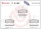 BREMBO P 10 003 PRIME LINE set placute frana,frana disc