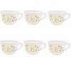 Set 6 Cesti Cafea Opal Albe Model Garden 220ml DNC60215