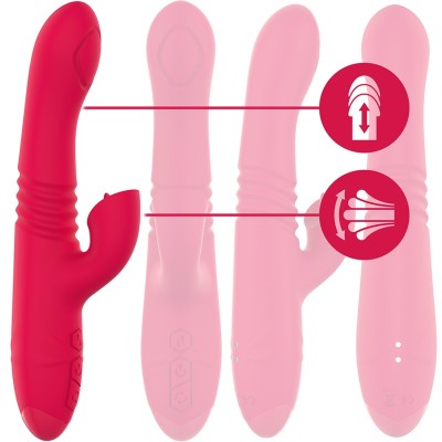 Vibrator multifunctional garantat &amp;ndash; combina mai multe tipuri de stimulare pentru o experienta completa: miscare sus-jos, stimulare clitoridiana cu efe foto