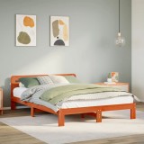 VidaXL Cadru pat fără saltea, maro ceruit, 120x200 cm, lemn masiv pin