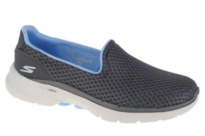 Pantofi pentru adidași Skechers Go Walk 6 - Big Splash 124508-GYBL gri foto