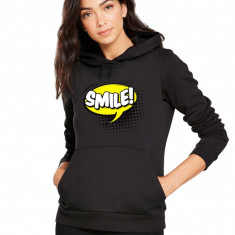 Hanorac dama negru - Smile - M