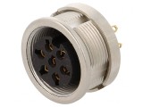 Conector M16 Soclu Mamă 7-PIN Lipire IP68 250V 5A, Lumberg