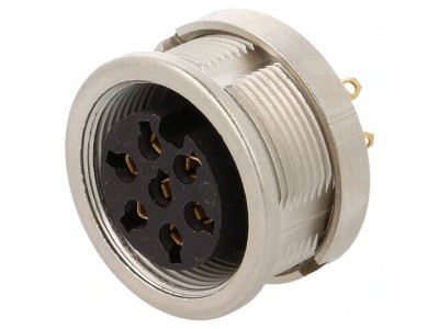 Conector M16 Soclu Mamă 7-PIN Lipire IP68 250V 5A foto