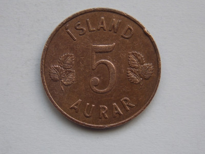 5 AURAR 1965 ISLANDA foto