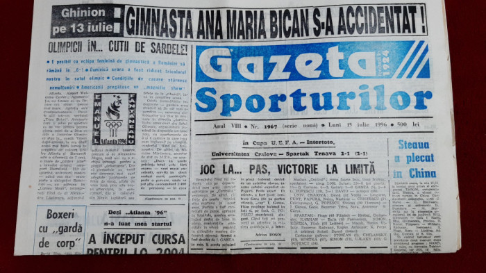 Ziar Gazeta Sporturilor 15 07 1996