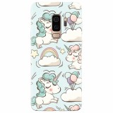 Husa silicon pentru Samsung S9 Plus, Unicorns And Clouds
