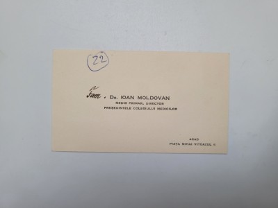 CDV Dr. Ioan Moldovan, Medic Primar, Diector Colegiu Medicilor, Arad, interbelic foto