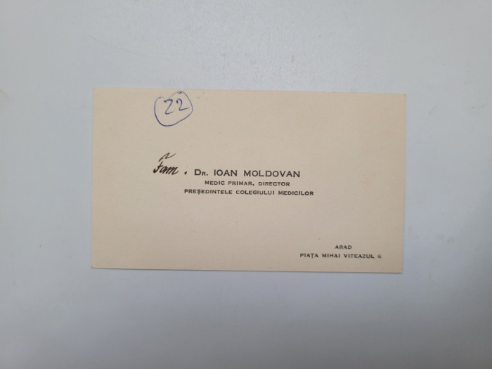 CDV Dr. Ioan Moldovan, Medic Primar, Diector Colegiu Medicilor, Arad, interbelic