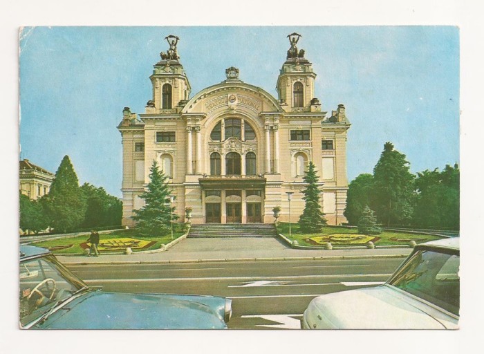 RF6 -Carte Postala- Cluj-Napoca, Teatrul National, circulata 1976