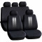 Set de huse pentru scaune auto - gri / negru - 9 bucăți - HSA004