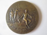 Medalie Franța gravor Henri Dubois circa 1900:Concurs de Tir-Premiul acordat de Ministrul de Razboi,diametrul=50 mm, Europa