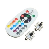 Set 2 LED-uri 5050 RGB 36 mm elSales ELS-LPP36 pentru plafoniera,portbagaj,numar inmatriculare,telecomanda