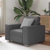 Scaun Sofă vidaXL Gri 59 cm din Piele Artificială