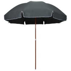 vidaXL Umbrelă de soare de grădină, st&acirc;lp din oțel, antracit, 300 cm