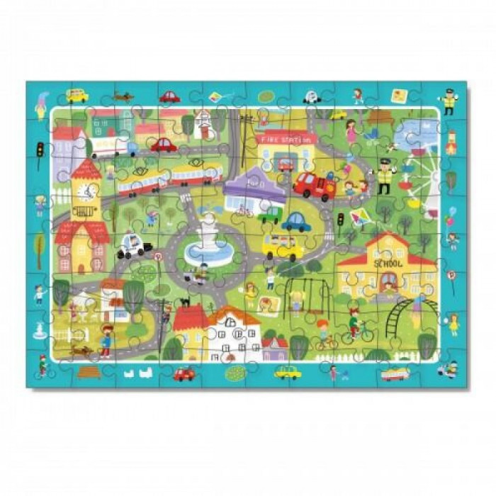 Puzzle Oras Dodo, 80 piese, 31 x 45 cm, carton, 5 ani+