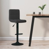vidaXL Scaun de bar, negru, catifea
