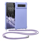 Husa pentru Google Pixel 6, Silicon, Mov, 55916.108, kwmobile, Textil, Carcasa