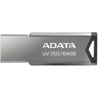 Stick memorie USB AData UV350, 64 GB, USB 3.2, Carcasa metal, Gri foto