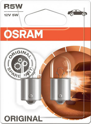 Set 2 Becuri 12V R5W Osram Original Blister foto