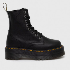 Dr. Martens bocanci de piele Jadon III femei, culoarea negru, cu toc plat DM26378001