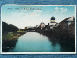 695 - Oradea - Vedere cu Crisul si Sinagoga / Nagyvarad, Circulata, Fotografie