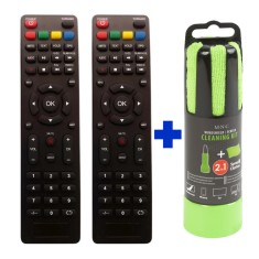 Pachet 2 telecomenzi LCD-LED Nei/Vortex/Schneider + KIT curatare ecrane MNC, 150 ml, laveta 21 x 21 cm