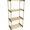 Raft multifunctional cu 4 polite, lemn de pin natur, 49 x 28 x 925 cm