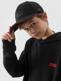 Șapcă cu cozoroc strapback pentru copii 4F x Robert Lewandowski - neagră, 4F Sportswear