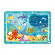 Puzzle Animale marine Dodo, 80 piese, 41 x 35 cm, carton, 5 ani+