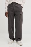 Armani Exchange pantaloni din l&acirc;nă culoarea maro, cu fason chinos, XM001214 AF16644