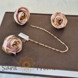 Bratara unisex impletita placata cu aur - cu stanta - 18 cm