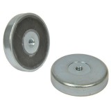 Magnet ferita oala &Oslash;63 mm, cu filet interior M8, putere 25 kg