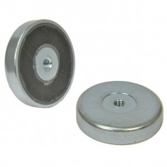 Magnet ferita oala Ø63 mm, cu filet interior M8, putere 25 kg