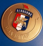 Coin Parasutist Parasutism USASETAF Airborne medalie placheta insigna