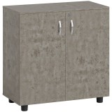 Vinsetto Dulap de birou cu 2 niveluri, mobilier de depozitare pentru birou cu 2 uși, &icirc;ncuietori și chei, 80x40x80cm, gri | Aosom Romania