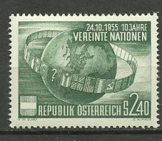 Austria 1955 - ONU, neuzata foto
