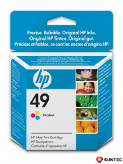 Cartus cu cerneala original HP 49 Tri-colour nou, sigilat, expirat 51649AE foto