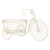 Suport Ghiveci Bicicletă Metalic Ecru cu Ghidon Sculptat, CMCLASS