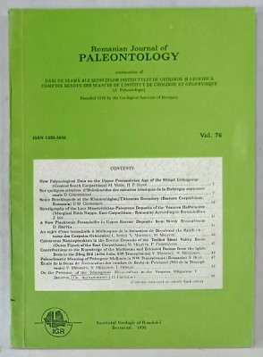 ROMANIAN JOURNAL OF PALEONTOLOGY , VOL. 76 , 1995 foto