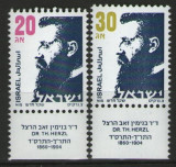 Israel 1988 - Dr. Theodor Herzl, serie neuzata cu tabs