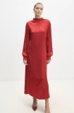 Answear Lab rochie culoarea rosu, maxi, dreaptă