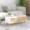 vidaXL Măsuță de cafea alb 80x40x30 cm lemn prelucrat&amp;lemn masiv pin 345618