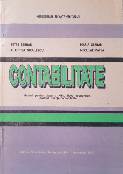 CONTABILITATE MANUAL PENTRU CLASA A XII-A - Serban