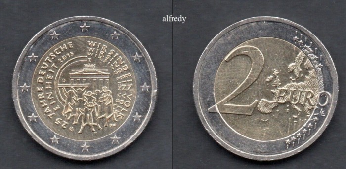 GERMANIA 2 euro 2015 G, 25 de ani - Reunificare