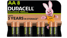 Set 8 Acumulatori Baterii reincarcabile Duracell AA, 2000 de incarcari, 1300 mAh - RESIGILAT foto