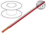 Cablu FLRY-B 1x6mm&sup2; litat PVC alb-roșu 60V 50m BQ CABLE FLRY-B6.00-WH/RD