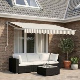 Cumpara ieftin Pergola Manuala 3,5 x 2,5 m Dungi gri deschis si albe